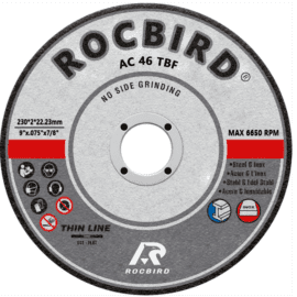 ROCBIRD 9 inch thin cutting disc for metal and Inox